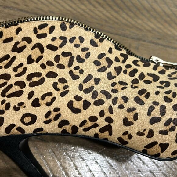 NWOT Carlos Santana Veruca Heels size 7.5. Leather and real fur - Picture 12 of 13